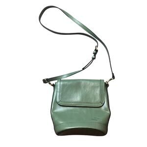 Patricia Nash Ermi Leather Front Flap Crossbody Green
